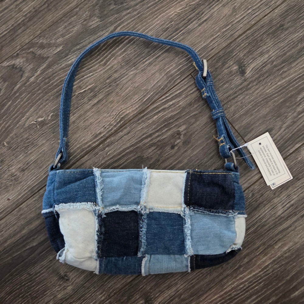 Lee x Kacey Musgraves Patchwork Denim Mini Shoulder Bag Small Y2K NEW - Picture 6 of 9